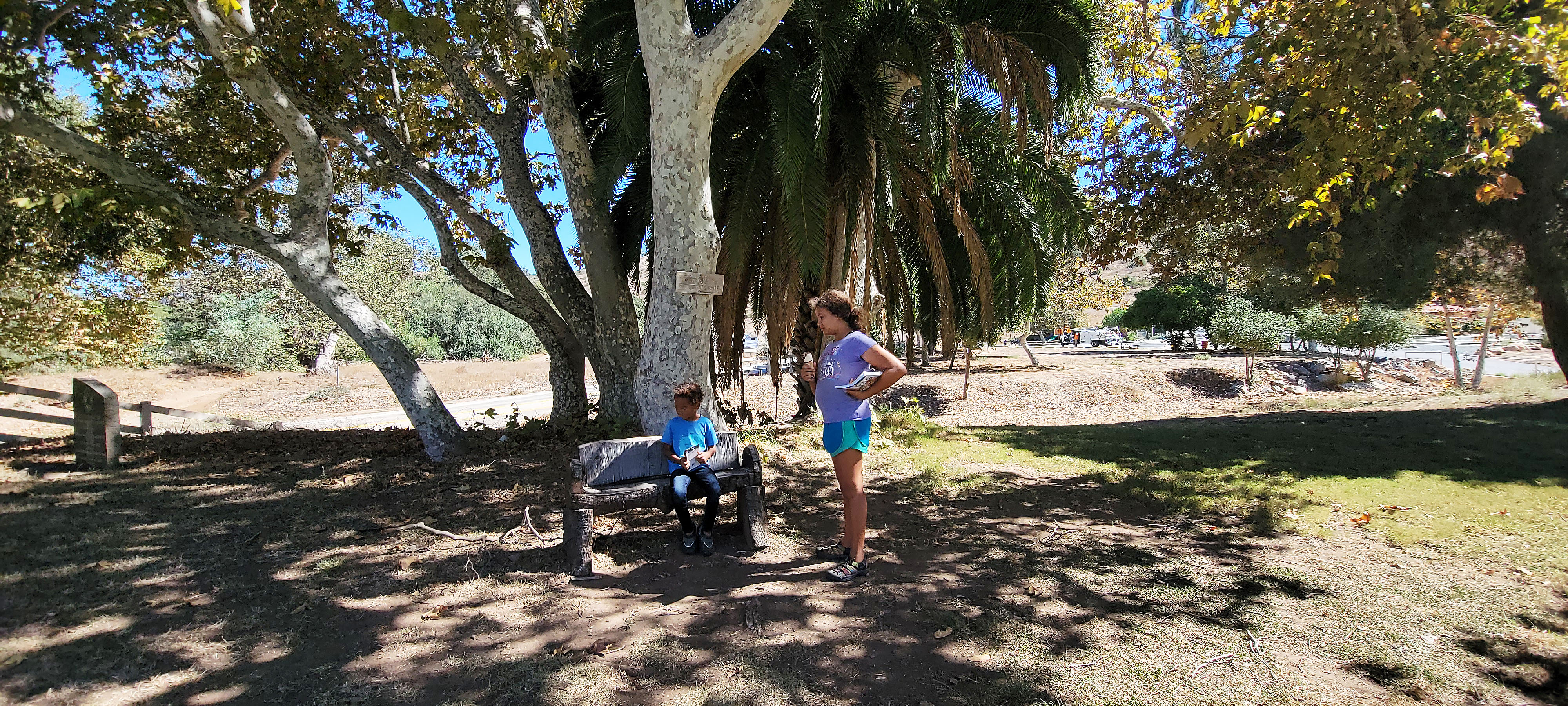 san diego/CA pio pico jj zee on bench at park